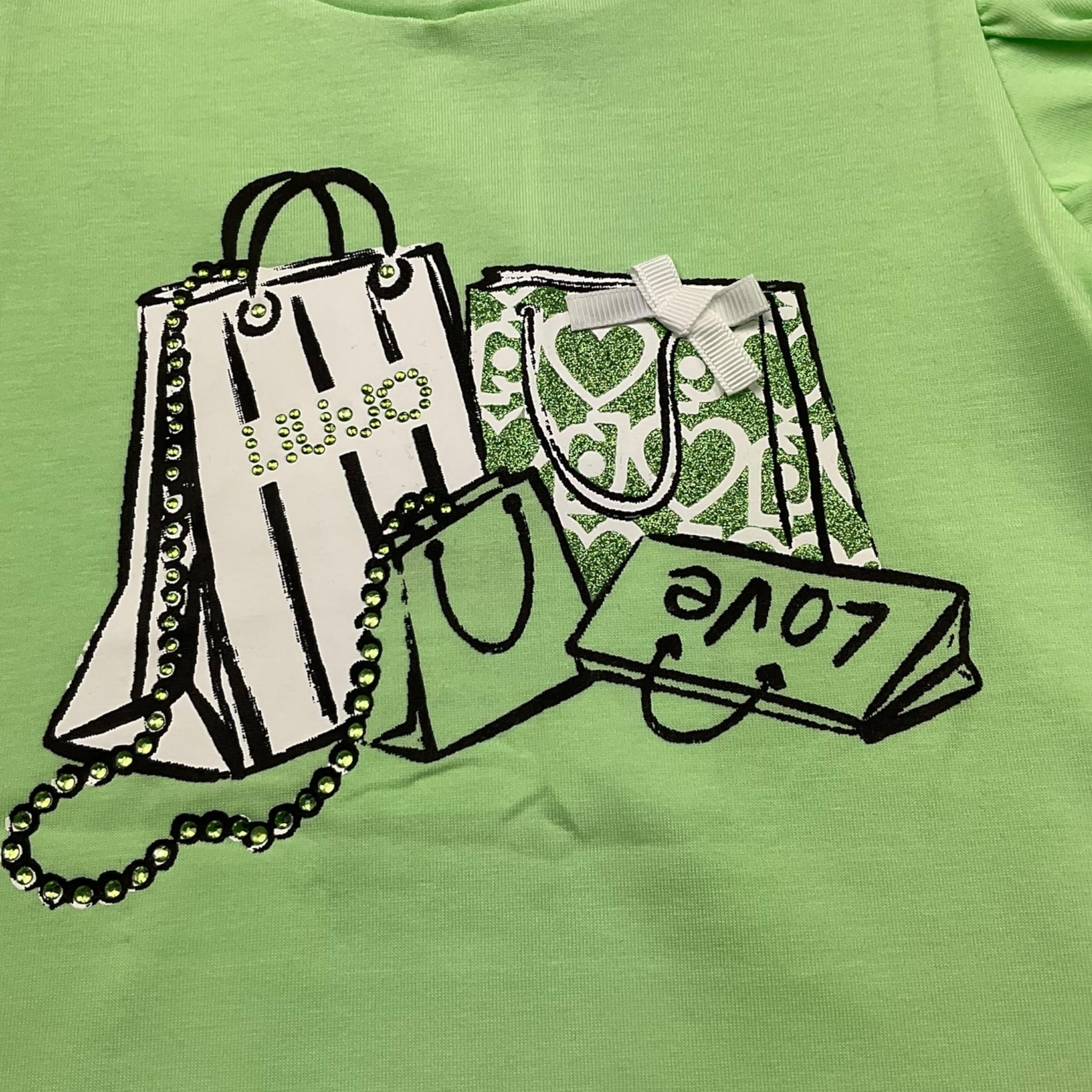 Liu Jo Abito Tinta Unita con Brillantini per Neonata KA5037N VERDE LIU JO 