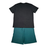 Diadora Completo 2 Pezzi T-Shirt-Bermuda Bicolore per Bambino 102181711 NERO/VERDE DIADORA 