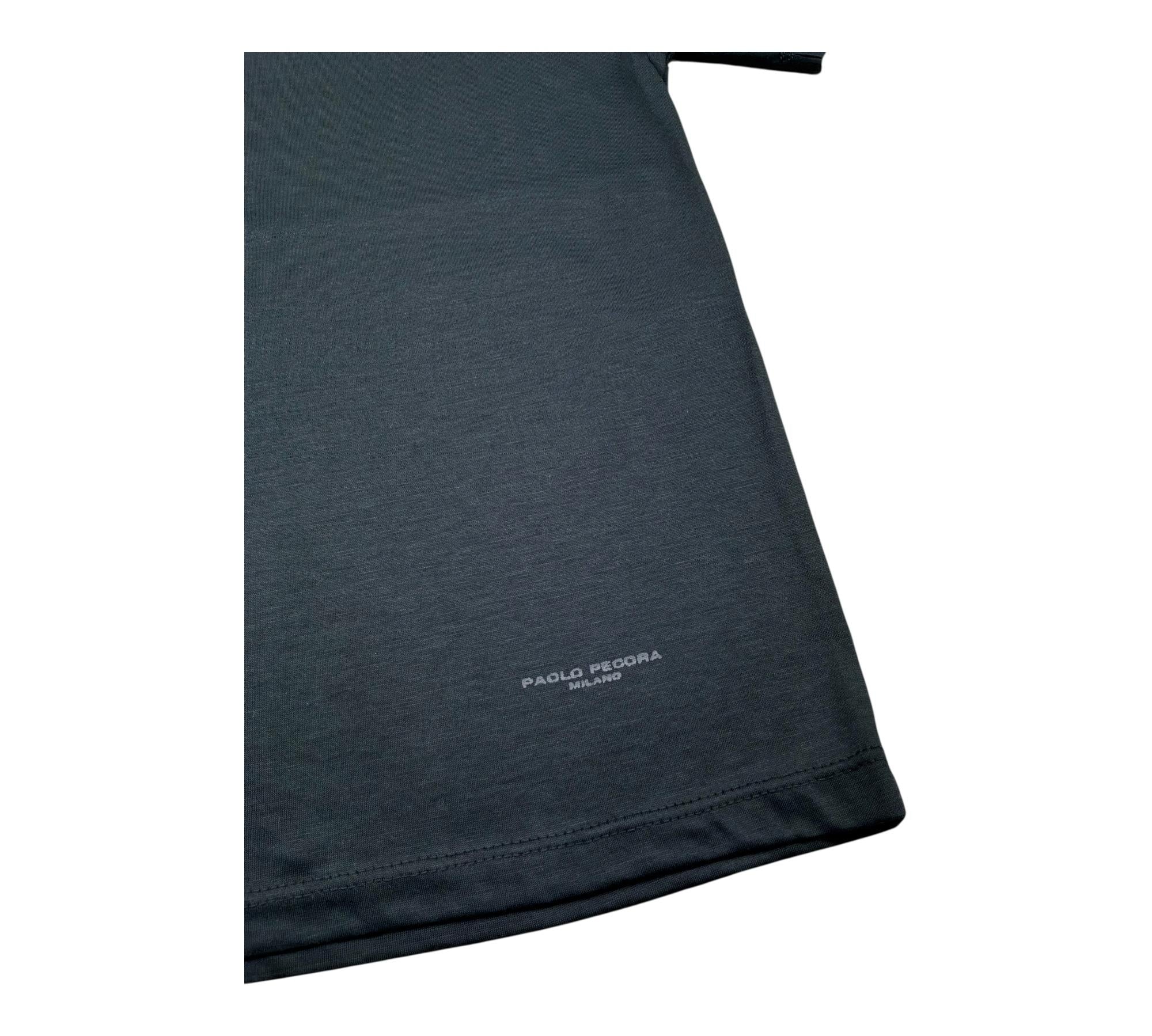 Paolo Pecora T-Shirt Girocollo Tinta Unita  per Bambino PP4219 NERO PAOLO PECORA 