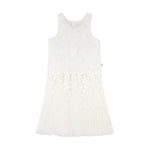 Billieblush Abito Tinta Unita con Fiori Giromanica per Neonata U21132 BIANCO BillIEBLUSH 
