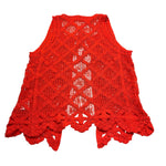 Met Cardigan Tinta Unita Giromanica Traforato per Bambina ME275 ARANCIONE MET 