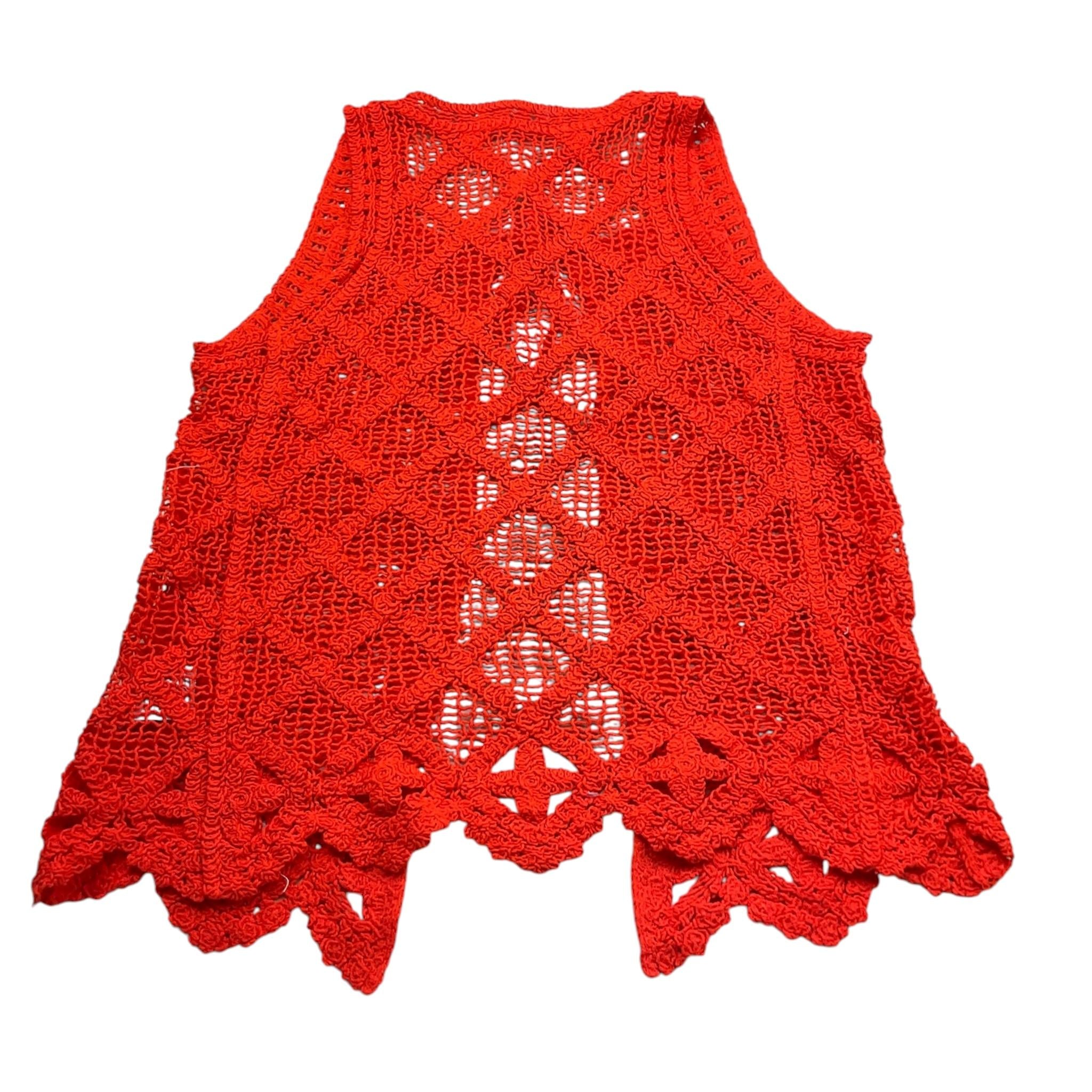 Met Cardigan Tinta Unita Giromanica Traforato per Bambina ME275 ARANCIONE MET 