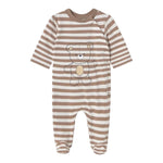 Mayoral Set 2 Tutina Manica Lunga Fantasia A Righe per Neonato 1709X BIANCO/BEIGE MAYORAL 