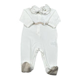 Lalalu' Tutina Tinta Unita con Stampa per Neonata TJL011P BIANCO LALALU' 