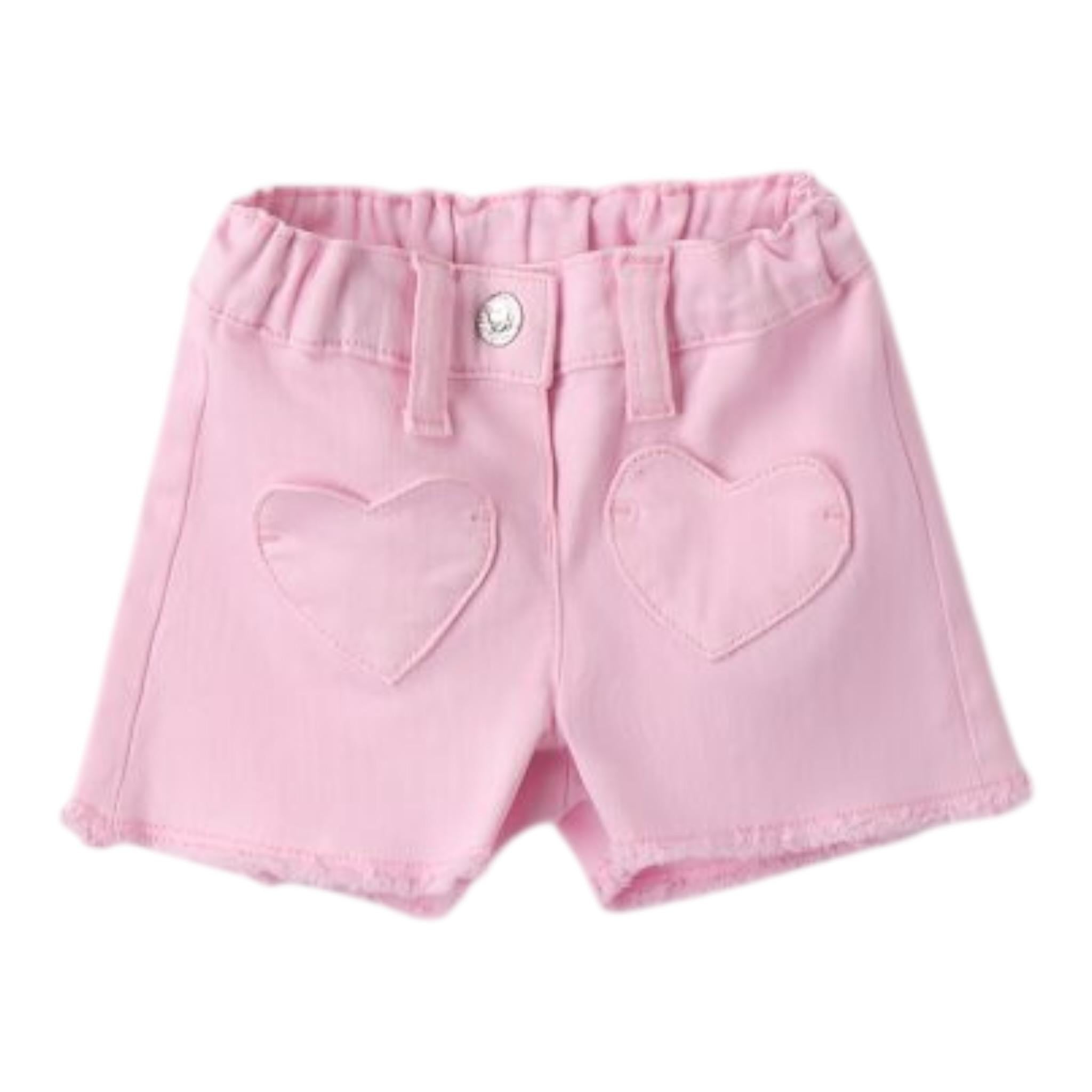 Mini Banda Short Tinta Unita con Girovita Regolabile per Neonata 3B736 ROSA MINI BANDA 