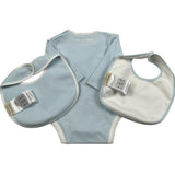 Trussardi Set 3 Pezzi Body Manica Lunga-Bavetta-Cappello per Neonato TLP26001TU AZZURRO TRUSSARDI 