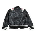 John Richmond Giubbino Tinta Unita In Ecopelle con Stampa per Bambino RBP26119GB NERO JOHN RICHMOND 