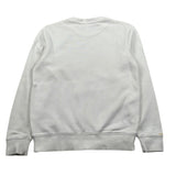 Sun68 Felpa Chiusa Girocollo tinta unita con Stampa Bianco per Bambino FLSP6 BIANCO SUN68 