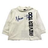 NEVER TOO shirt girocollo tinta unita con stampe Panna per Neonato NT1143N PANNA NEVER TOO 
