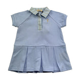 Trussardi Abito Mezza Manica Tinta Unita con Colletto per Neonata TIP26123VE AZZURRO TRUSSARDI 