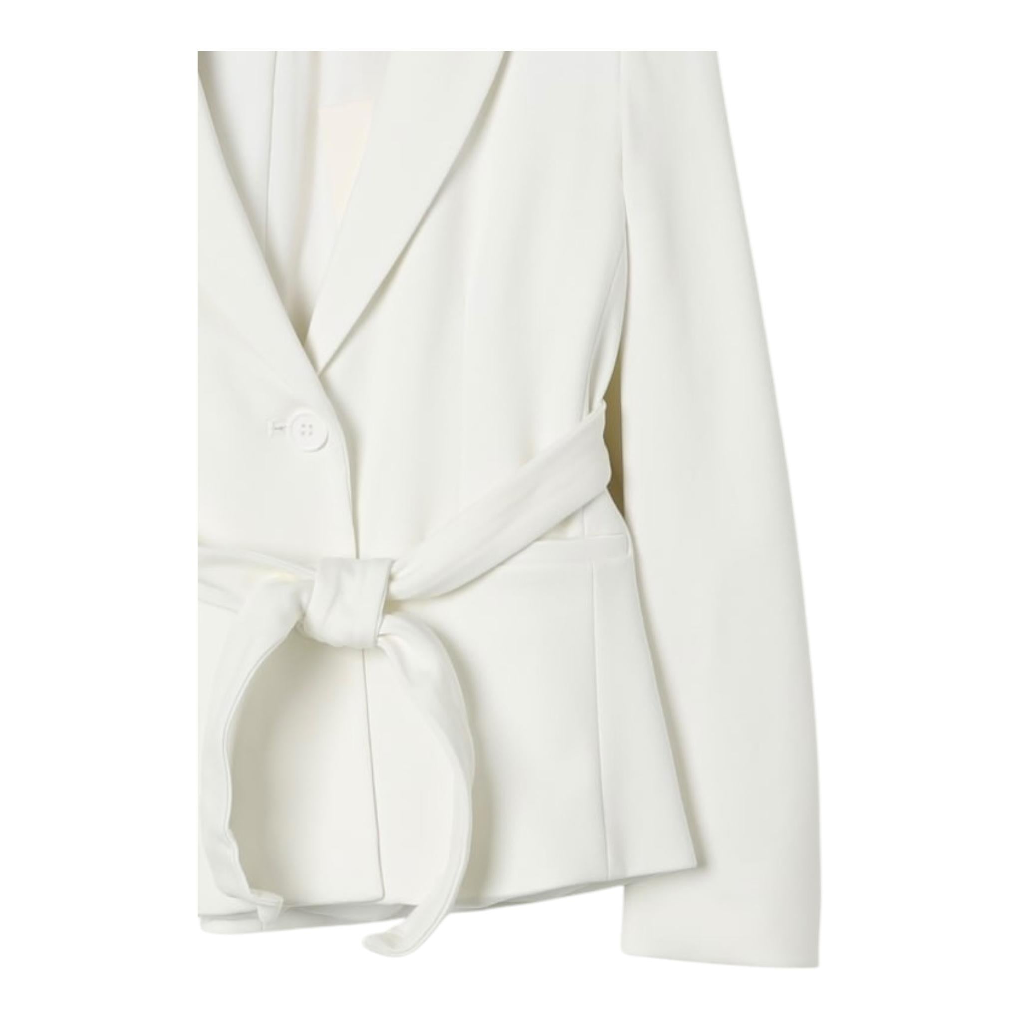 TWINSET giacca tinta unita con cintura Bianco per Bambina 242GJ2046 BIANCO TWINSET 