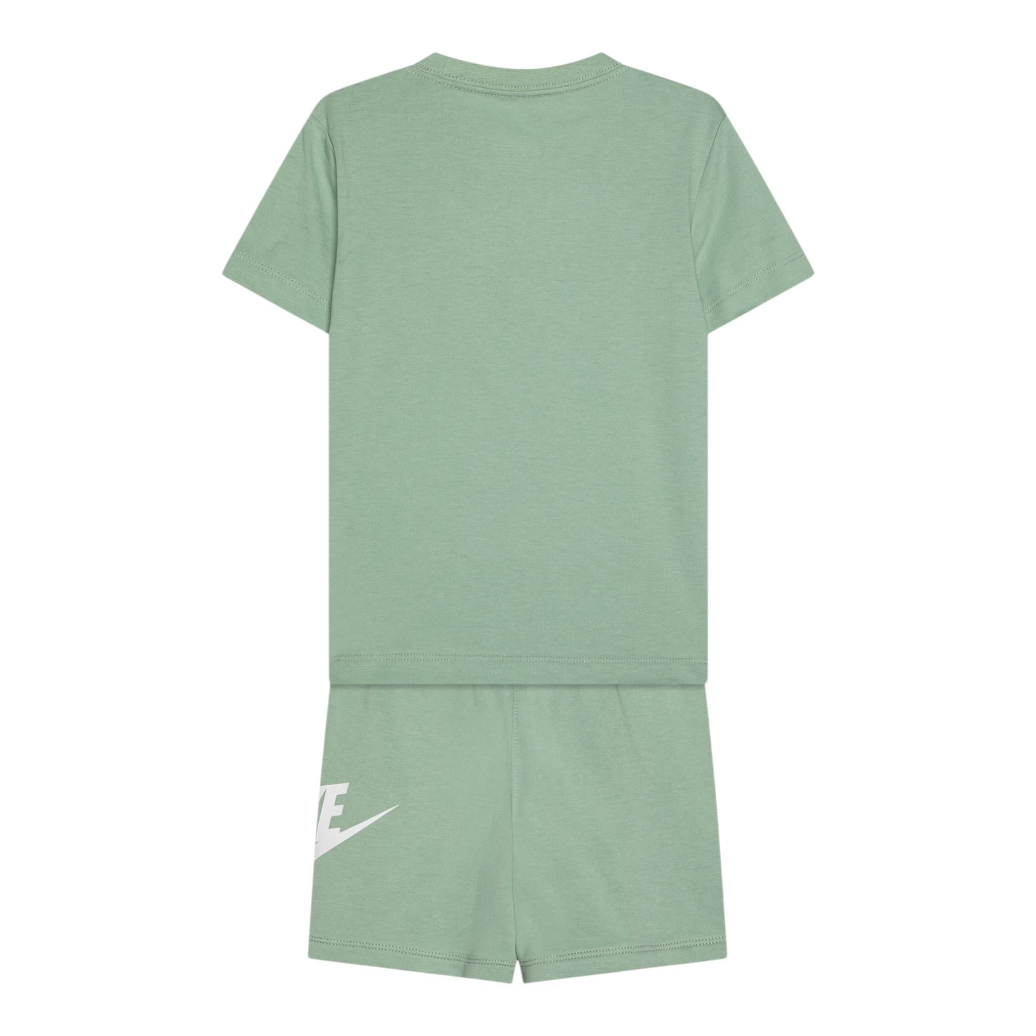 Nike Completo 2 Pezzi T-Shirt-Bermuda Tinta Unita per Neonato 86L596NX VERDE NIKE 