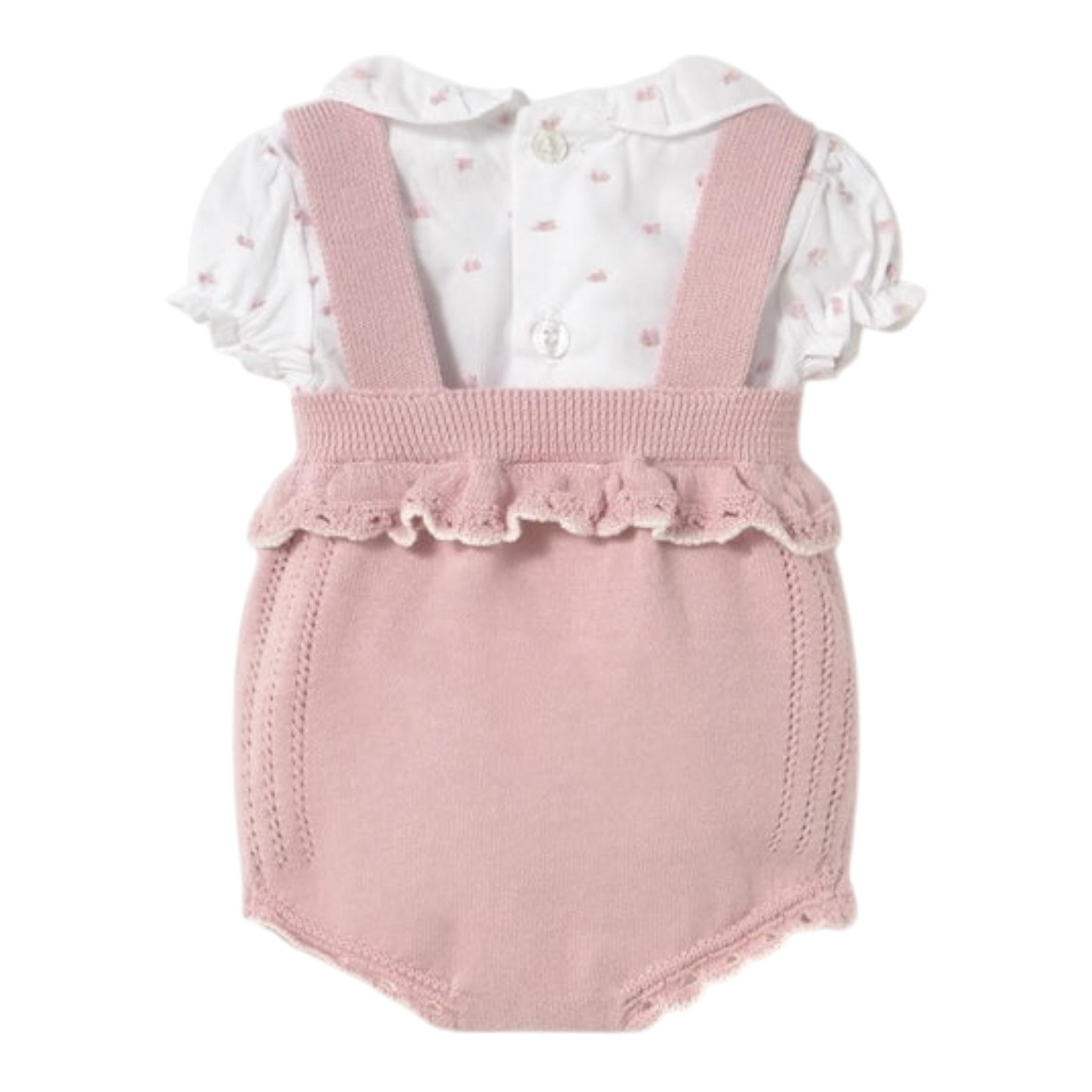 Mayoral Completo 2 Pezzi Ghettina-Camicia per Neonata 1661 BIANCO/ROSA MAYORAL 