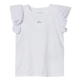 Guess T-Shirt Girocollo Tinta Unita con Logo per Neonata K5RI22K6YW4XX BIANCO GUESS 