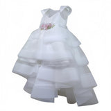 Modi Collezione Abito Cerimonia Tinta Unita per Bambina J4013P BIANCO MODI COLLEZIONE 