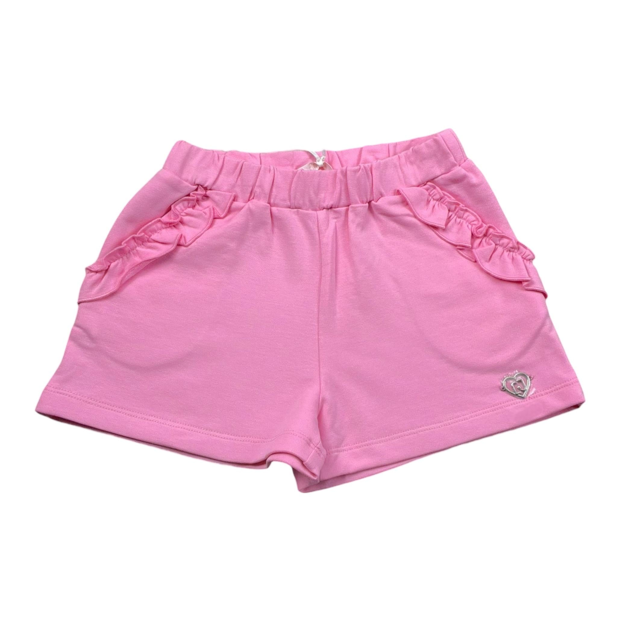 Liu Jo Short Tinta Unita con Logo per Bambina KA5083XX ROSA LIU JO 