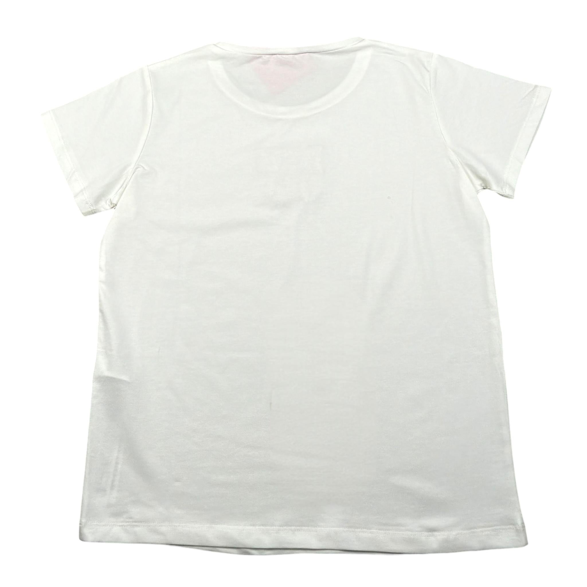 Liu Jo T-Shirt Girocollo Tinta Unita con Paillettes per Bambina GA5018XXXX PANNA/ORO LIU JO 