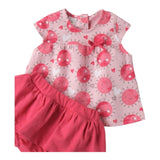 I Do Completo 2 Pezzi T-Shirt-Coulotte per Neonata 4B199 ROSA I DO 