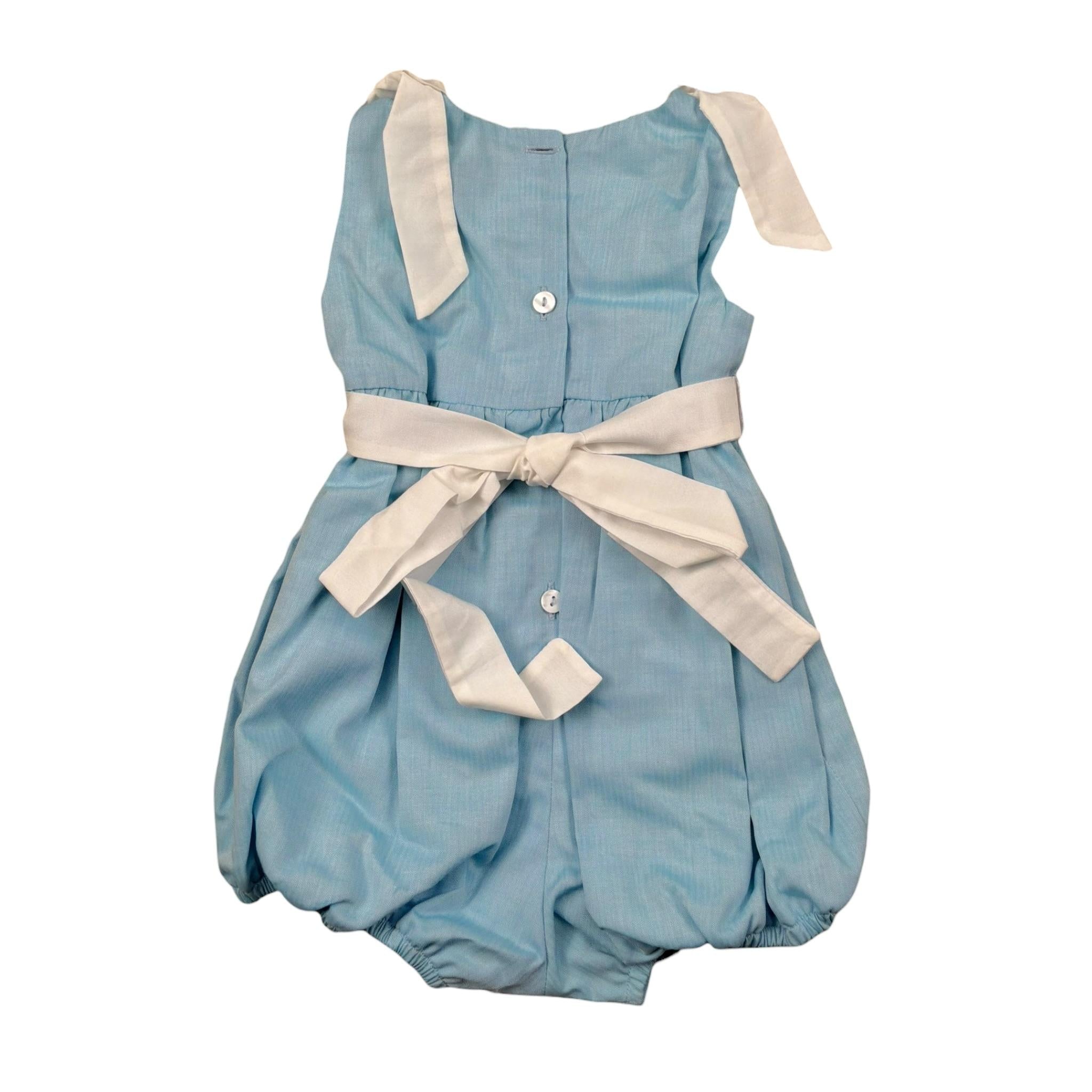 Ilfarobimbi Pagliaccetto tinta unita Giromanica Azzurro per Neonata IFN40916 AZZURRO ILFAROBIMBI 