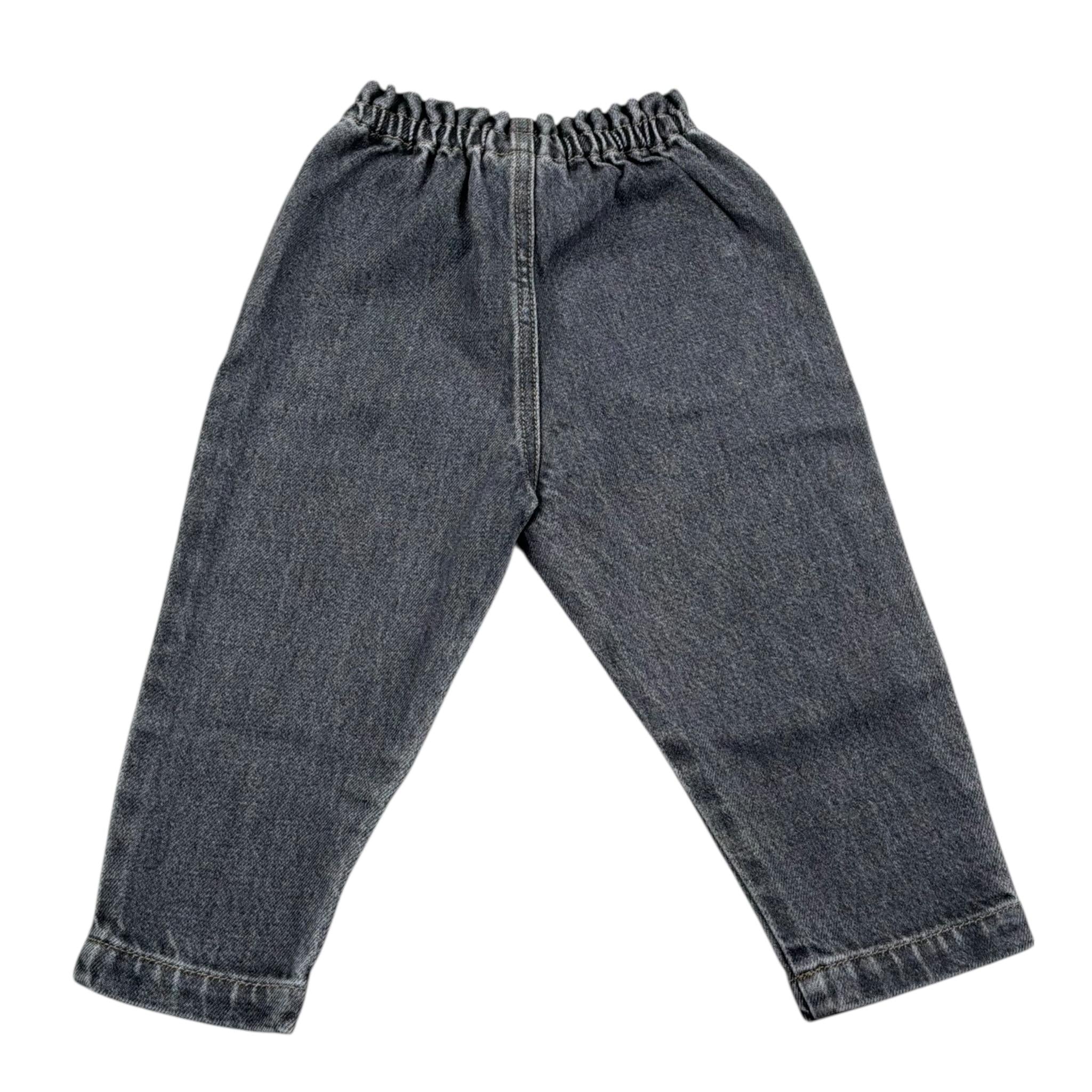 Play Up Jeans Tinta Unita con Elastico In Vita per Neonato PA022AP11605 NERO PLAY UP 