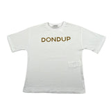 Dondup T-Shirt Tinta Unita con Stampa per Bambino DMTS034XX BIANCO DONDUP 