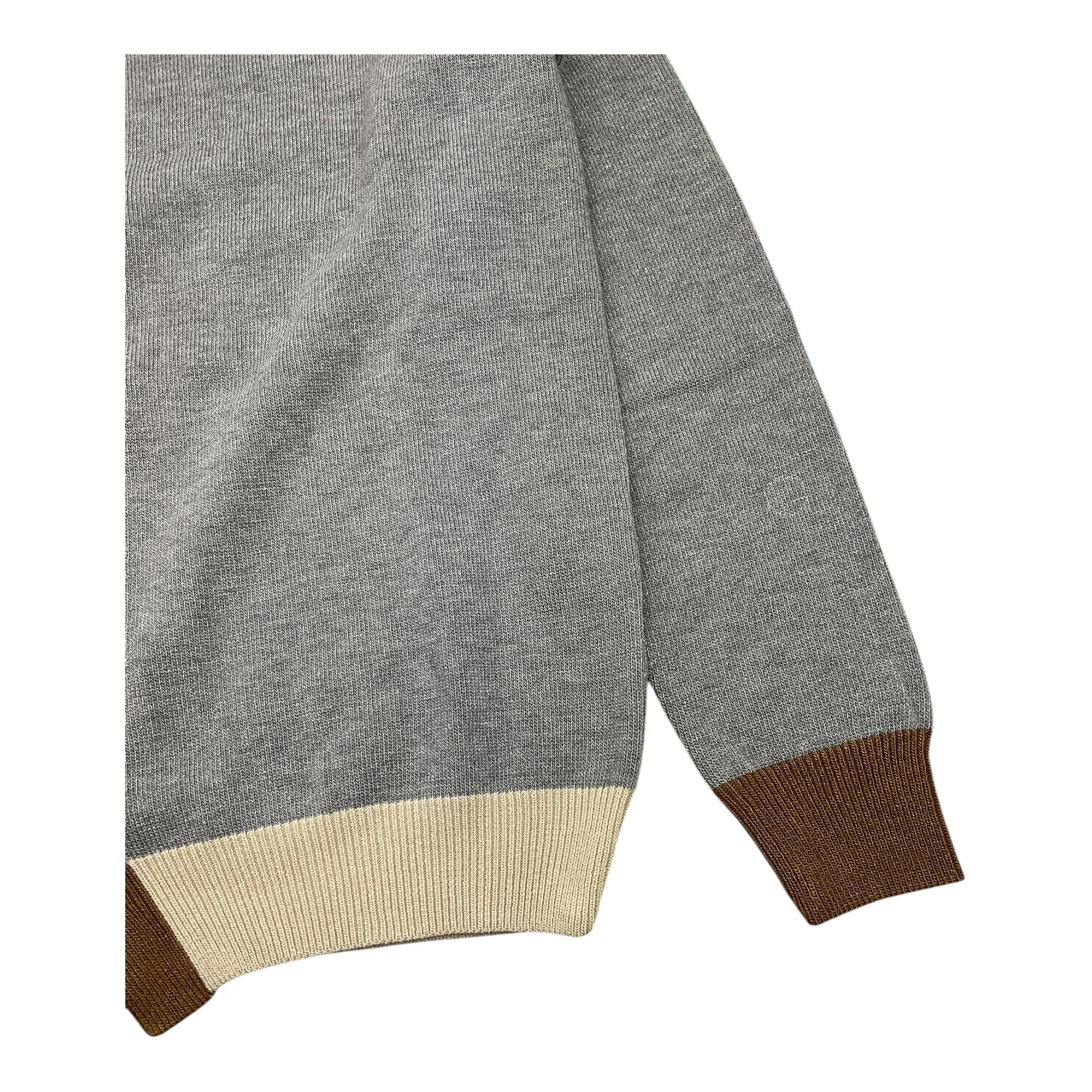 EMANUEL PRIS cardigan tinta unita con profili in contrasto Grigio per Bambino EMG7099R GRIGIO EMANUEL PRIS 