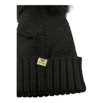 REGINA   cappello tinta unita con pon pon Nero per Bambina 305999 NERO REGINA 