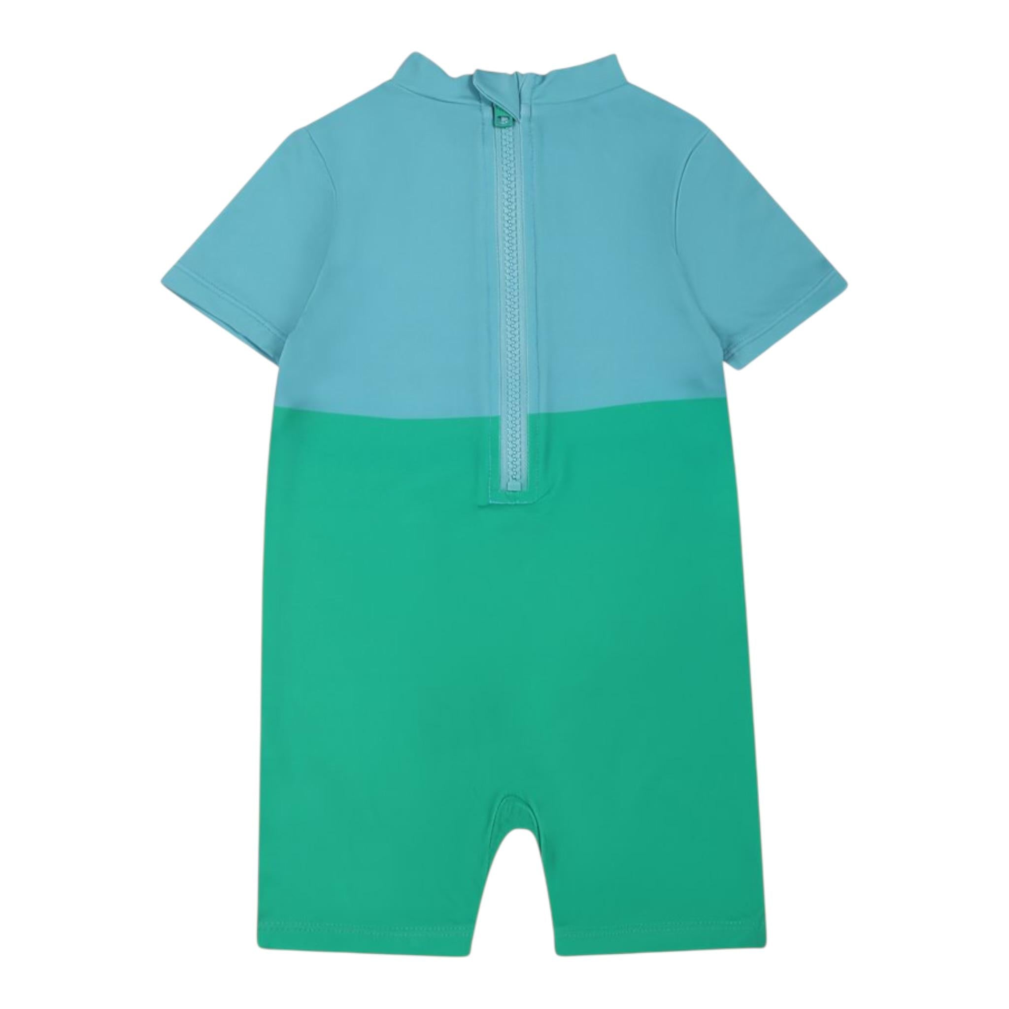 Stella Mccartney costume Mezza Manica Bicolore per Neonato TWC509 VERDE STELLA McCARTNEY 