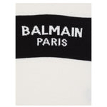 BALMAIN maglia giromanica tinta unita con logo Panna per Bambino BV9A51 PANNA BALMAIN 