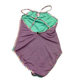 F**K Costume Tinta Unita Glitterato per Bambina FJ25G2G03MKX55 VERDE F**K 