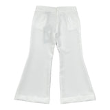 Fun & Fun Pantalone Tinta Unita Modello A Zampa per Bambina FNCBPT00990 BIANCO FUN & FUN 
