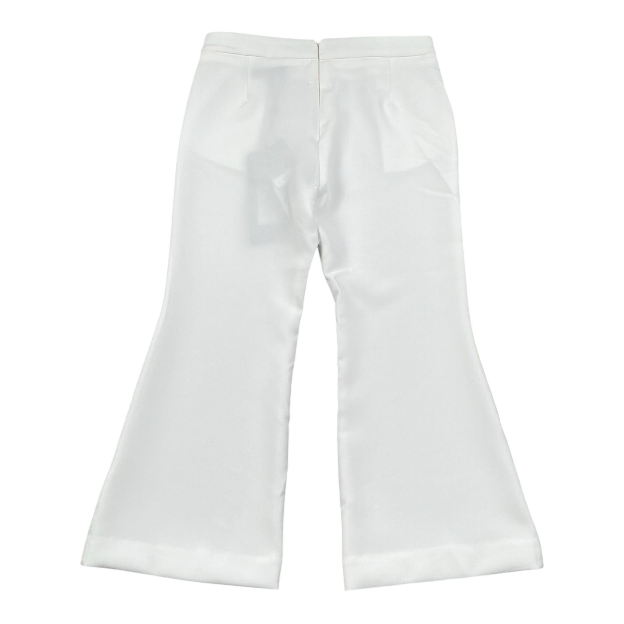 Fun & Fun Pantalone Tinta Unita Modello A Zampa per Bambina FNCBPT00990 BIANCO FUN & FUN 