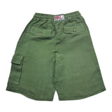 Saint Barth Bermuda Tinta Unita con Elastico In Vita per Bambino LINEN52 VERDE SAINT BARTH 