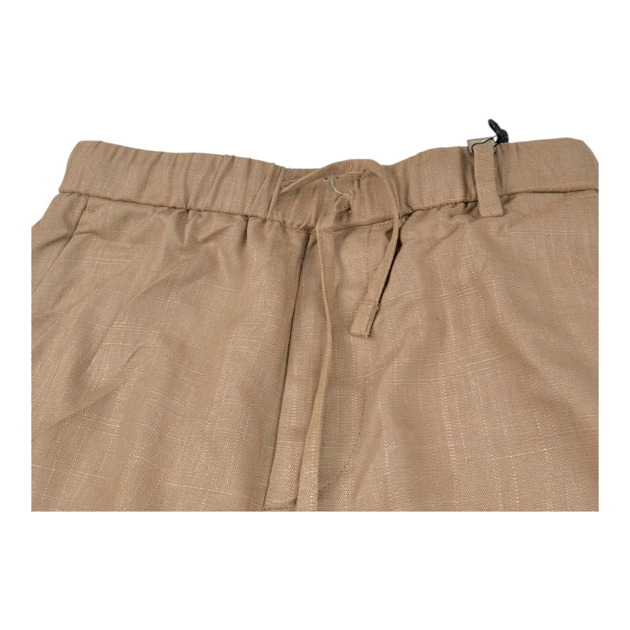 I'M Brian Pantalone Tinta Unita con Elastico In Vita per Bambino PA3248J BEIGE I'M BRIAN 