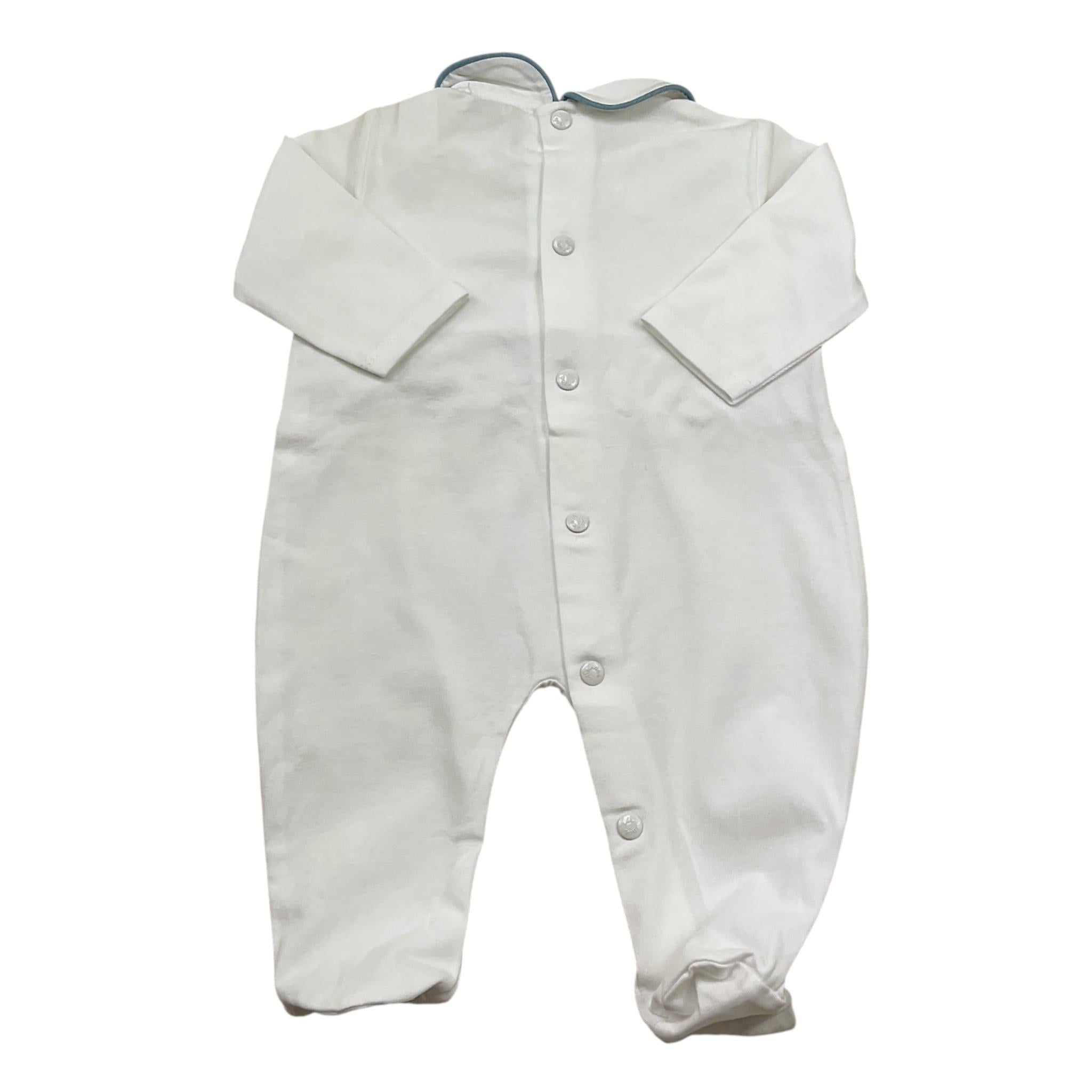 Ninnaoh Tutina Tinta Unita Traforata per Neonata E2136T BIANCO NINNAOH 