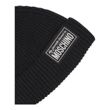 MOSCHINO cappelli tinta unita con stampa logo Nero per Bambina HUXO2I NERO MOSCHINO 