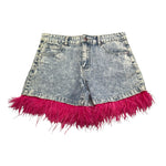 Met Short In Denim con Frange per Bambina ME201 AZZURRO MET 