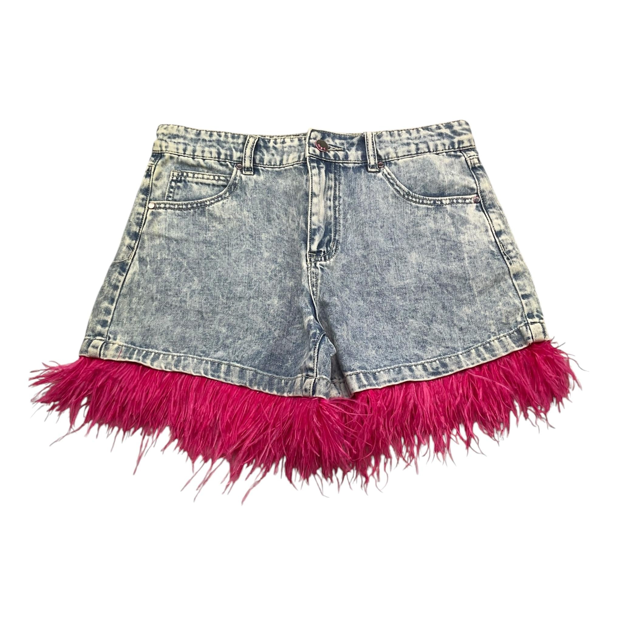 Met Short In Denim con Frange per Bambina ME201 AZZURRO MET 