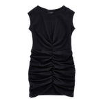 Monnalisa Abito Tinta Unita Giromanica per Bambina 41E910 NERO MONNALISA 