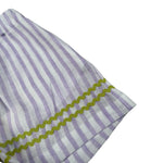 Ilfarobimbi Short Bicolore con Fantasia A Righe per Neonata IFB50374X BIANCO/LILLA ILFAROBIMBI 