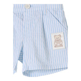 Moschino Bermuda Fantasia A Righe per Bambino MUQ01DJ BIANCO/AZZURRO MOSCHINO 