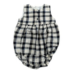 Lalalu' Pagliaccetto Bicolore con Fantasia A Quadri per Neonata PAL06P BLU LALALU' 