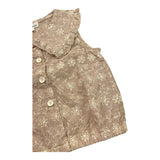 Lalalu' Camicia Tinta Unita con Fiori E Fantasia A Righe per Bambina CML70PB PANNA LALALU' 