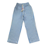 Saint Barth Pantalone Bicolore con Fantasia A Righe per Bambino 00558L BIANCO/AZZURRO SAINT BARTH 