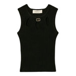 Twinset Canotta Tinta Unita con Logo per Bambina 251GJ3413 NERO TWINSET 