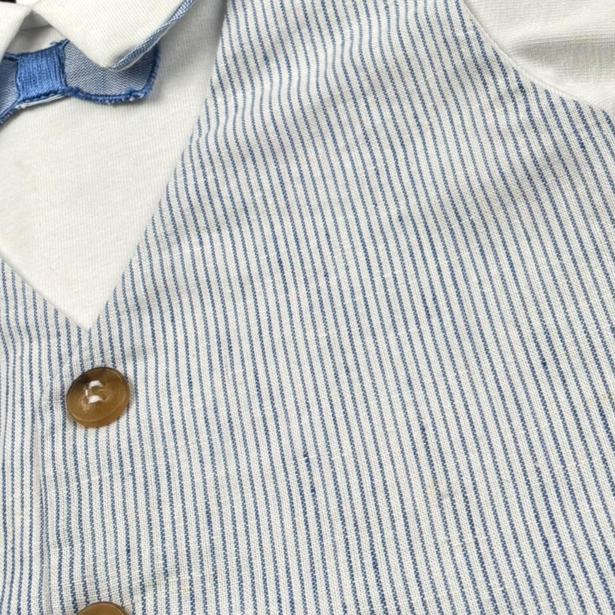 Barcellino Completo 2 Pezzi T-Shirt-Bermuda per Neonato 9367 BIANCO/AZZURRO BARCELLINO 