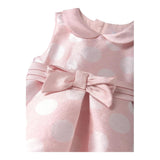 Abel & Lula Abito Cerimonia Tinta Unita con Pois per Bambina 5007 ROSA ABEL & LULA 
