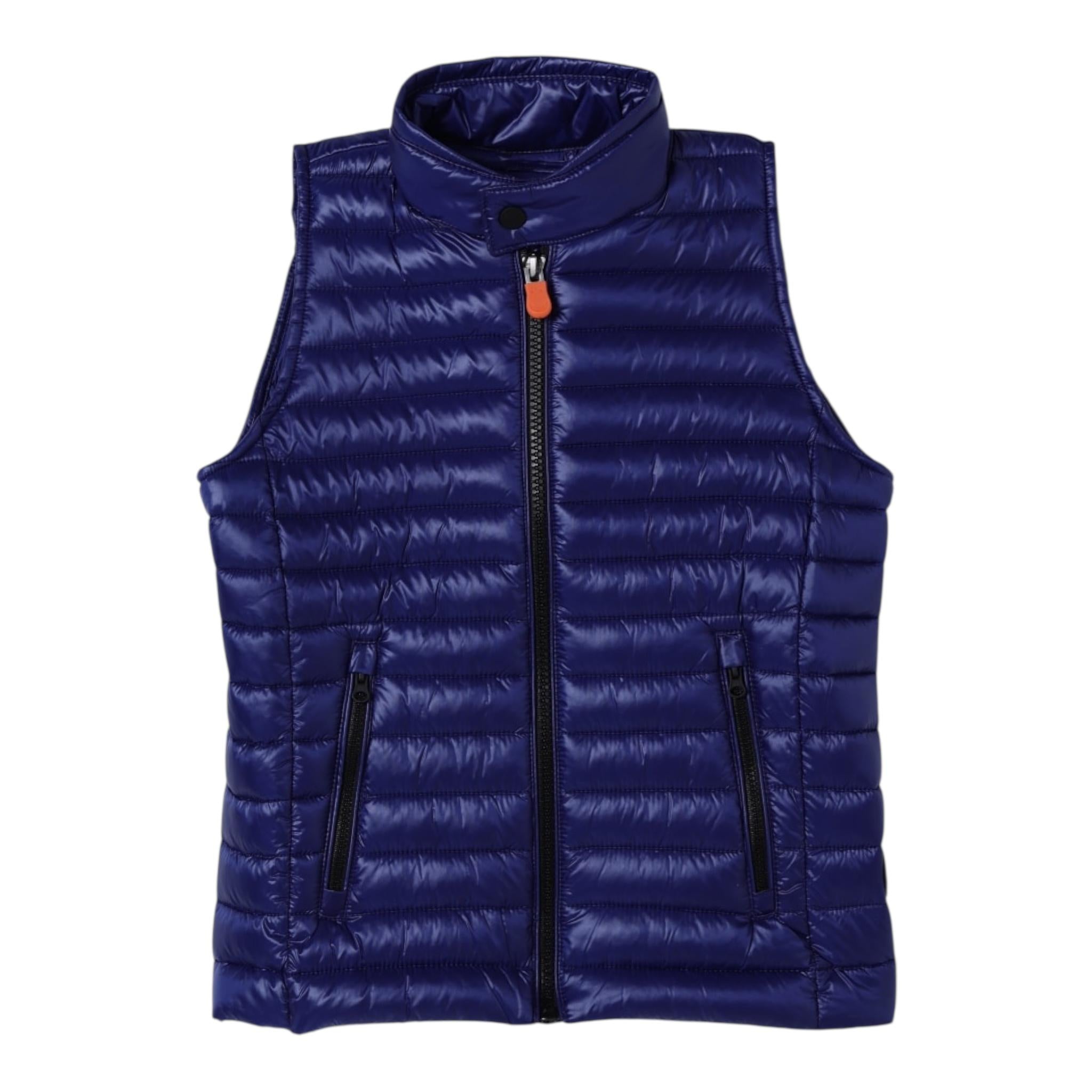 Save The Duck Giubbino Smanicato Tinta Unita con Zip per Bambino J82136X BLU SAVE THE DUCK 