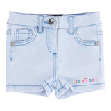 John Richmond Short In Denim Tinta Unita con Logo per Bambina RIP25031SHX AZZURRO JOHN RICHMOND 