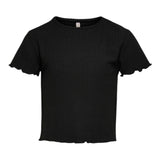 Only T-Shirt Tinta Unita Mezza Manica per Bambina 15225338 NERO ONLY 